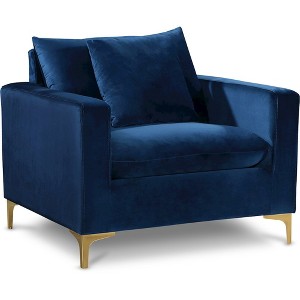 Meridian Furniture,Naomi Velvet Chair - 1 of 4