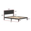 FUFU&GAGA Classic Solid Wood Queen Bed Platform Bed: High - Load Capacity & Chic Geometric Design - 4 of 4