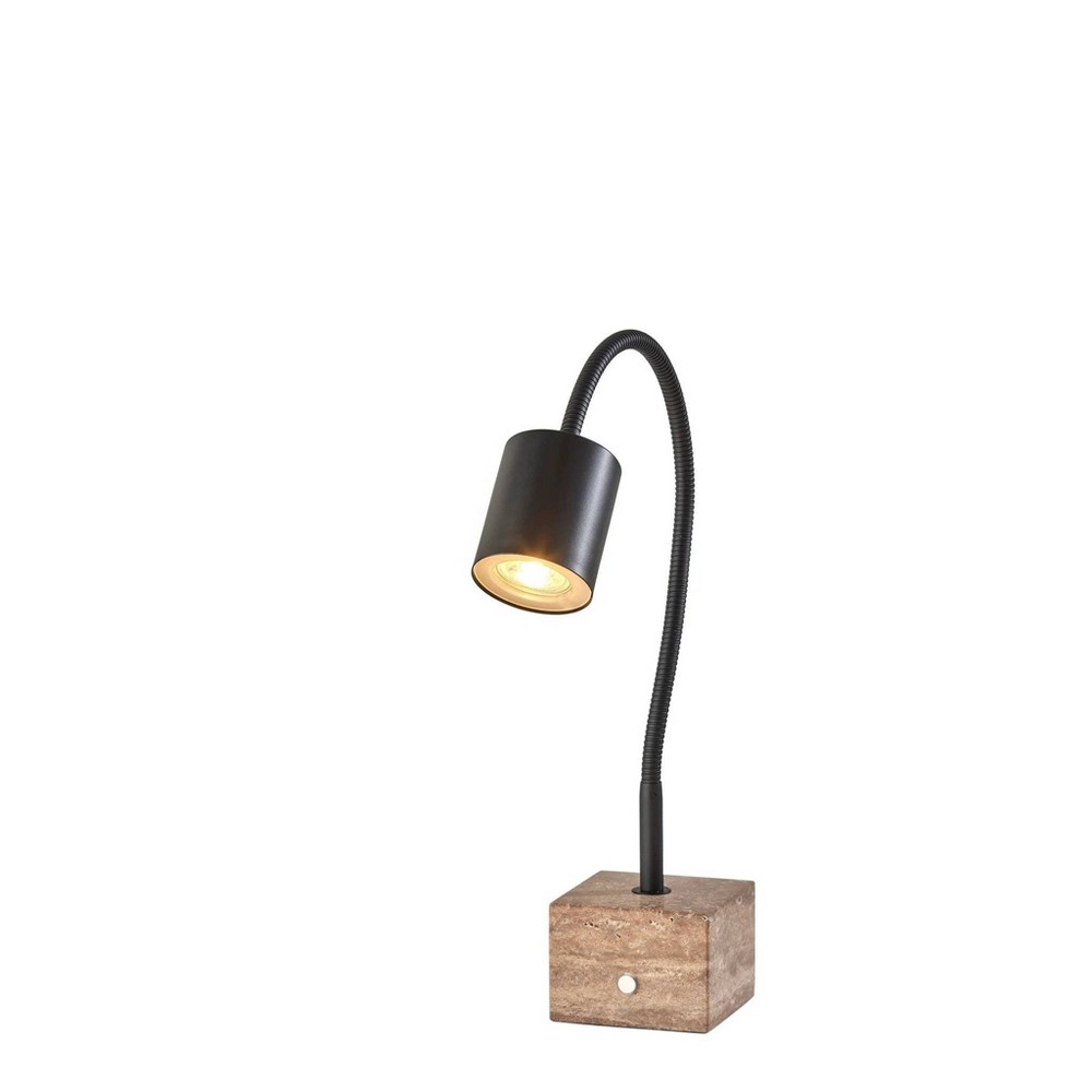 Photos - Floodlight / Street Light Adesso Rutherford Desk Lamp  Black (Includes LED Light Bulb)