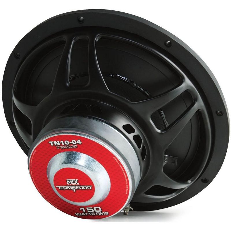 MTX TN10-04 Audio 10" 300W Car Power 84.9 dB 4 OHM Single Voice Coil Subwoofer, 4 of 7