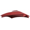 Outsunny 10' x 12' Gazebo Canopy Replacement, 2-Tier Outdoor Gazebo Cover Top Roof with Drainage Holes for 84C-210 Series (TOP ONLY), Wine Red - 4 of 4