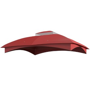 10' x 12' 2-Tier Gazebo Cover, Patio Gazebo Canopy Replacement with Drainage Holes for 84C-210 Series - 1 of 4