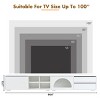 Modern TV Stand with Fluted Glass Door for TVs Up to 100",Media Console with Sliding Door and LED Lighting for Living Room - The Pop Home - 3 of 4