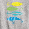 Boys' - Instant Message - Fishing Lures Graphic Long Sleeve Fleece Sweatshirt - 2 of 4