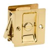 Kwikset Notch Hall 1.375 Inch Sliding Door Pocket Lock, Polished Brass (5 Pack) - 2 of 2