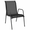 vidaXL Garden Chair Set of Black and anthracite Steel, Textilene Large - 3 of 4