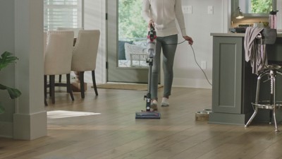 Clean View Slim Corded Stick Vacuum for Pets in Black and Red