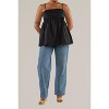 Women's cotton poplin babydoll tank top - nlt - 3 of 3