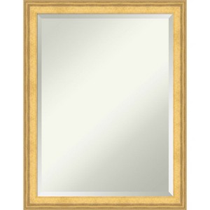 Amanti Art Owen Gold Beveled Wood Framed Bathroom Vanity Wall Mirror - 1 of 4