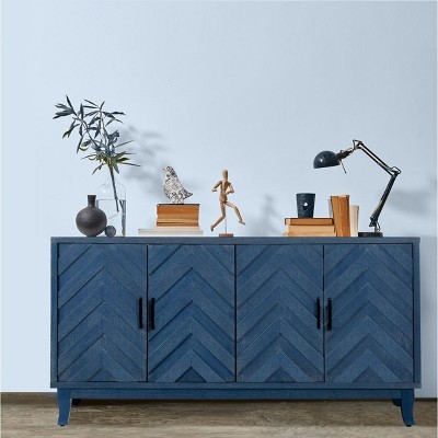Wooden Sideboard Furniture Living Room Sideboard Entrance Console Cabinet Storage Cabinet With 4 Doors And Adjustable Shelves-Maison Boucle