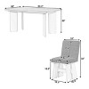 7-Piece Dining Table Set With 6 Upholstered Dining Chairs, Dining Set Contemporary, Dining Set Rectangle-Cuddlewood - 4 of 4