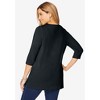 Jessica London Women's Plus Size Stretch Knit Zip Tunic - 3 of 4