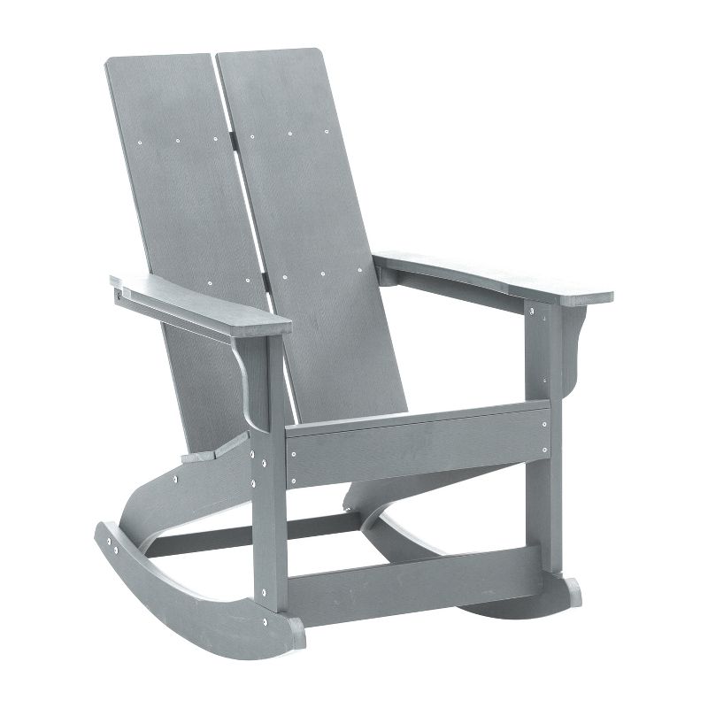 Merrick Lane Wellington UV Treated All-Weather Polyresin Adirondack Rocking Chair for Patio, Sunroom, Deck and More, 1 of 13