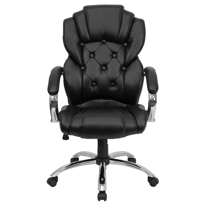 Flash Furniture High Back Transitional Style Black LeatherSoft Executive Swivel Office Chair with Arms, 5 of 8