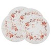 Saro Lifestyle Warmth of Fall Wreath Placemat (Set of 4), White, 15"x15" - 3 of 4