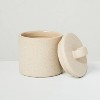 Sandy Textured Ceramic Bath Canister Natural - Hearth & Hand™ with Magnolia - image 4 of 4