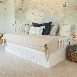 Elizabeth Twin to King Bed w/ Storage Drawers, White - 1 of 4