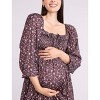 Women's Smocked Babydoll Long Sleeve Mini Dress | Motherhood Maternity - 4 of 4