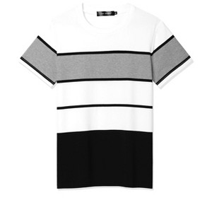 Lars Amadeus Men's Summer Color Block Round Neck Short Sleeves T-Shirt - 1 of 4