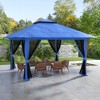 Aghana Digitals 13'x13' Instant Pop Up Gazebo with 2-Tier Roof, Removable Mesh Walls, UV50+ - 3 of 4