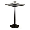 Homy Casa Modern Square Pedestal Side Table with Black MDF Top and Metal Base - 2 of 4