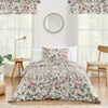 Sweet Jojo Designs Girl Twin Comforter Bedding Set Vintage Floral Pink Green and Yellow 2pc. - 2 of 4