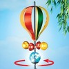 Collections Etc Colorful Hot Air Balloon Solar Powered Wind Spinner Stake - 2 of 3