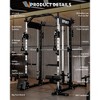 Smith Machine Home Gym 2200LBS, Multi-Function Squat Rack Power Cage with Smith Bar, LAT Pulldown Machines, Cable Crossover System & More Attachments - 2 of 4