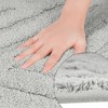 Unique Bargains Microfiber Geometric Soft Washable Non-Slip Floor Mats for Bathroom 2 Pcs - 3 of 4