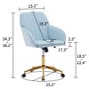 NicBex Adjustable Ergonomic Office Chair with Golden Base, Luxury Home Office Desk Chair with S-Shaped Backrest, Computer Swivel Chair, Vanity Chair - 4 of 4