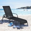 Tangkula Outdoor Chaise Lounge Chair Adjustable Reclining Bed with Backrest& Armrest - 4 of 4