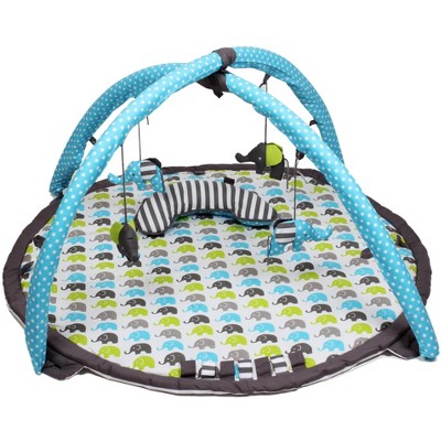 Bacati - Baby Activity Gyms & Playmats (Elephants Aqua/Lime/Grey)