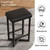 Bar Stools Set of 2, 24.6" Upholstered Counter Height Bar Stools with Metal Frame & Footrest - 4 of 4