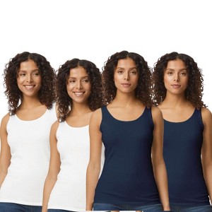 EG PRO Women's Soft Style Tank Top - 4 Pack - 1 of 4