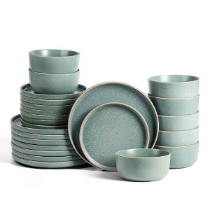 Earth & Clay 24pc Stoneware Dinnerware Set - 1 of 4
