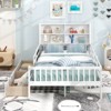 Infans Full Size Bed Frame with 2 Drawers Bookcase & Blackboard Full-length Guardrails - 4 of 4