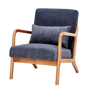 Hrinhom 28.7" W Modern Armchair, Living Room Accent Chairs With Lumbar Pillow - 1 of 4