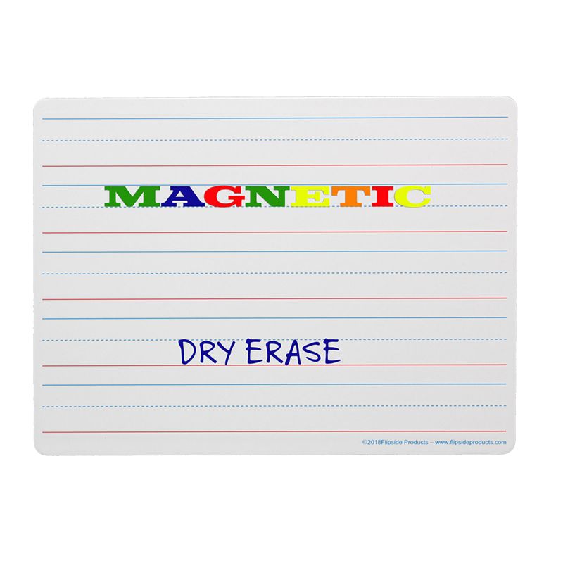 Flipside Products Magnetic Dry Erase Board, Two-Sided Ruled/Blank, 9" x 12", Pack of 3, 3 of 5