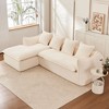 CAVINAS Modern Modular Sectional Sofa, Beige White Deep Seat Compression Sofa 3 Seater for Living Room Oversized Comfy Sofa L-Shape Sofa Couch - 2 of 4