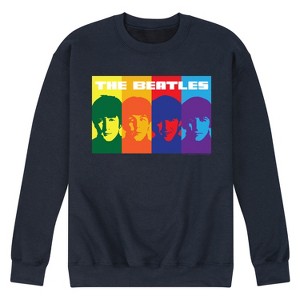Men's - The Beatles - Hard Days Night Colors-Men's Crew Fleece Sweatshirt Graphic Fleece Sweatshirt - 1 of 4