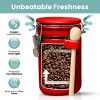4-Piece Ceramic Kitchen Canisters Set, Airtight Jars with Wooden Spoons Reusable Chalk Labels and Marker for Sugar, Coffee, Flour, Tea - 4 of 4