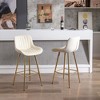 SKRAN 26 Inch Velvet Upholstered Counter Height Barstool, With Back  And Metal Frame, Modern Design for Kitchen, Home Bar, Dining Room - 4 of 4