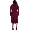 24seven Comfort Apparel Long Sleeve Dressy Tulip Skirt Knee Length Plus Size Dress - image 3 of 4