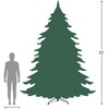 Northlight 12' Pre-Lit Heavily Flocked Pine Medium Artificial Christmas Tree - Clear Lights - 3 of 3