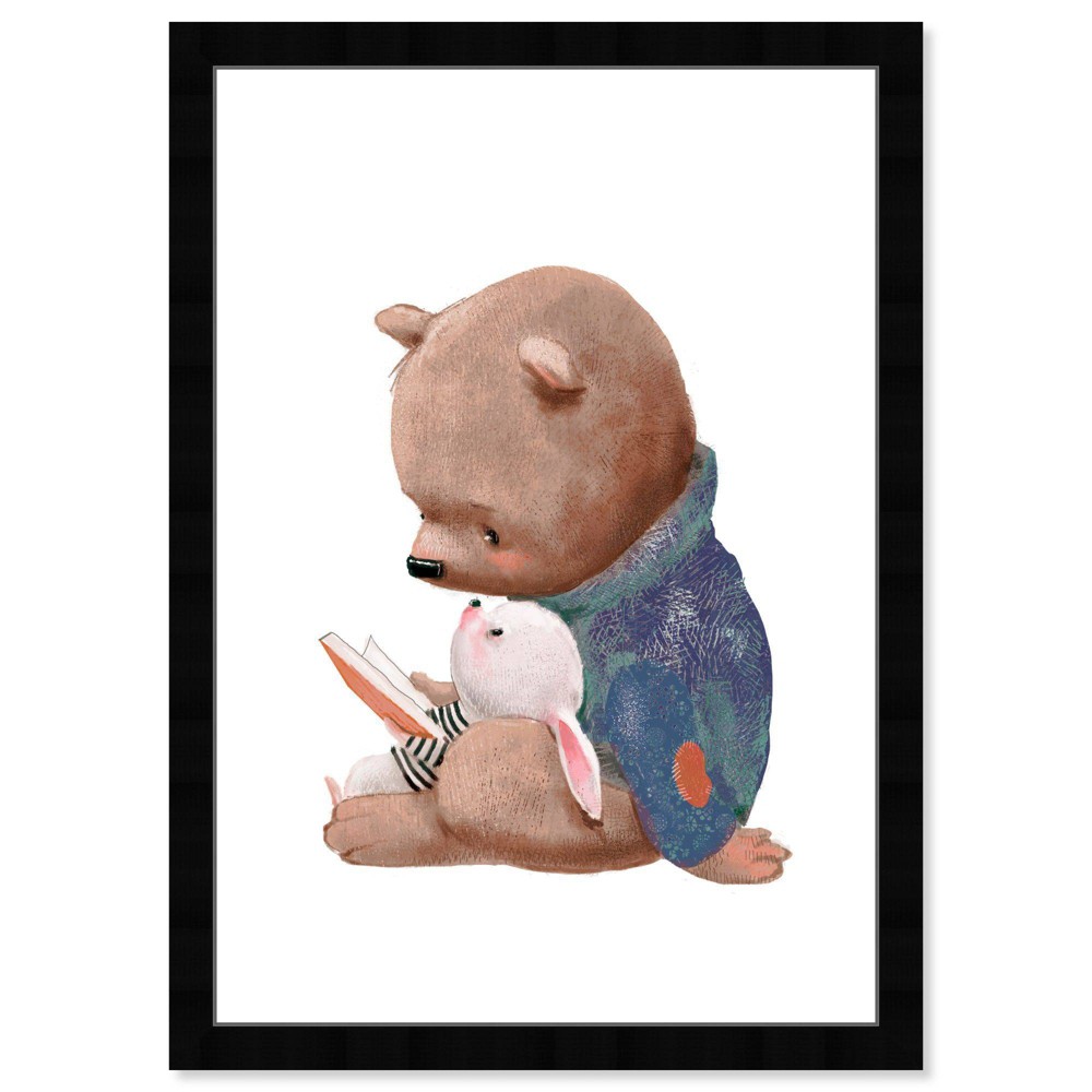 Photos - Other interior and decor 15" x 21" Storyteller Bear Animals Framed Art Print - Wynwood Studio