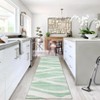 Area Rug Machine Washable Non Slip Indoor Carpet - Modern Low Pile Wave Distressed Design, Green for Bedroom, Office, Kids Room - 2 of 4