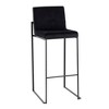 Set of 3 30" Contemporary High Back Barstools with Metal Frame, Padded Seat and Backrest for Kitchen or Home Bar - 2 of 4