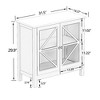 Sevobal Utility Storage Cabinets, Freestanding Storage Cabinet with Transparent Doors for Living Room Kitchen Hallway, White, 31.5"*14.37"*29.9" - 4 of 4