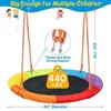 Gikpal Swing Set for Kids, 440lbs Swing Set with Heavy-Duty Metal Frame & Adjustable Ropes, Safe Waterproof Round Playset for Backyard, Rainbow Color - 3 of 4