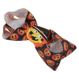 Unique Bargains Women's Halloween Cartoon Duckbill Clip Orange Black 1 Pc - 1 of 4